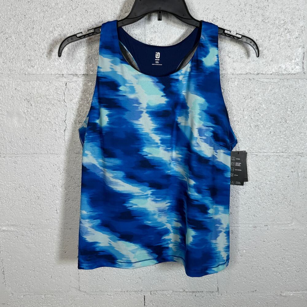 Ideology Blue Tie-Dye Tank Top